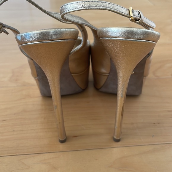 Sergio Rossi keyhole platform sling backs - Picture 3 of 4